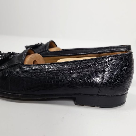 De La Rentis Men\'s Genuine Lizard Skin Loafers main image 8